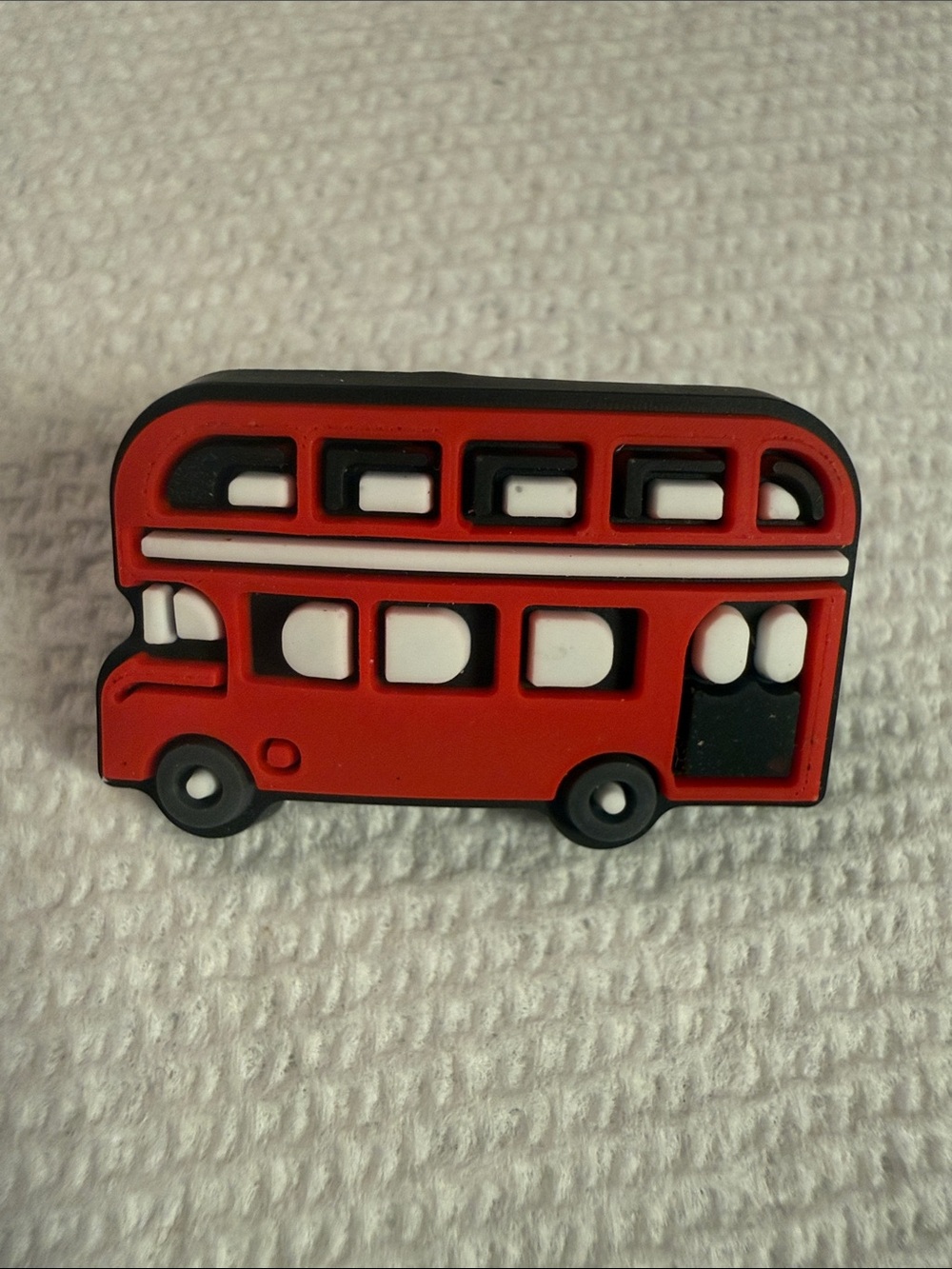 Red Double-Decker Bus shoe charm